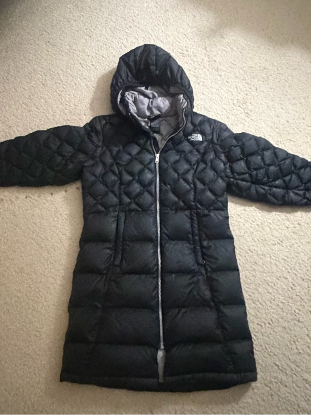 The North Face Girls Perrito Puffer Jacket Parka Black Kids L